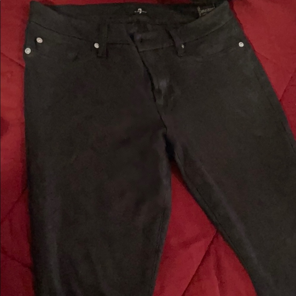 Coated black jeans from 7 jeans size 30